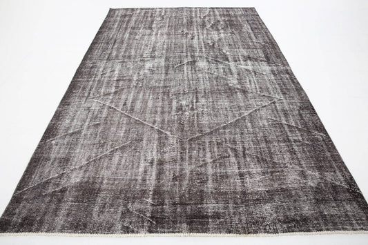 7' x 10' Black-Gray Turkish Vintage Rug  |  RugReform