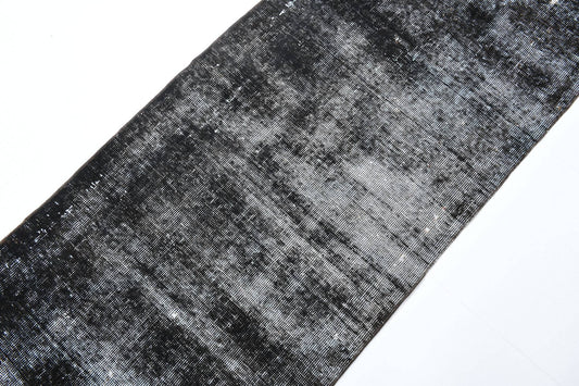 2' x 7' Black-Gray Turkish Vintage Runner Rug  |  RugReform