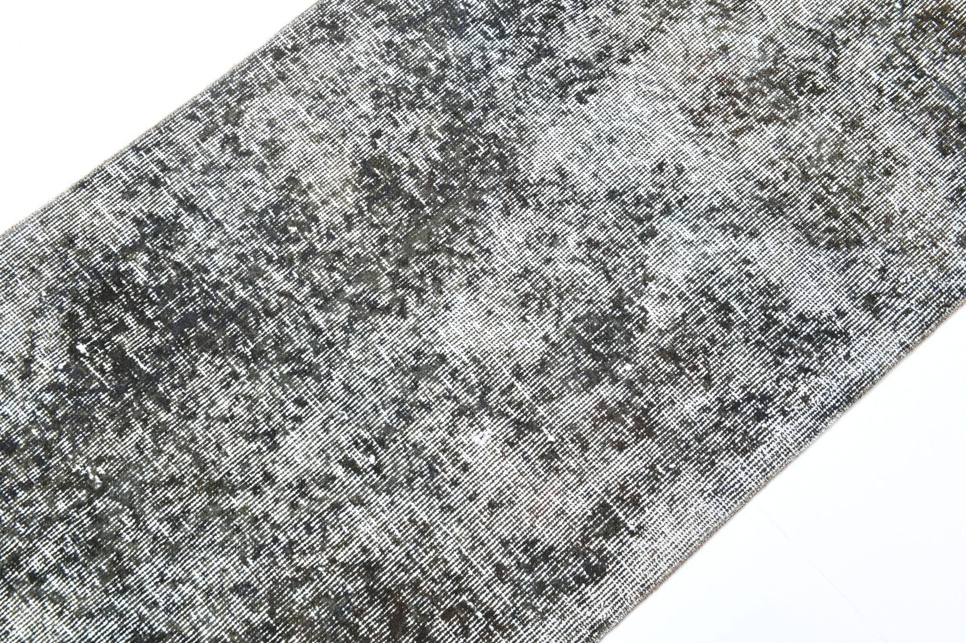 2' x 10' Black-Gray Turkish Vintage Runner Rug  |  RugReform