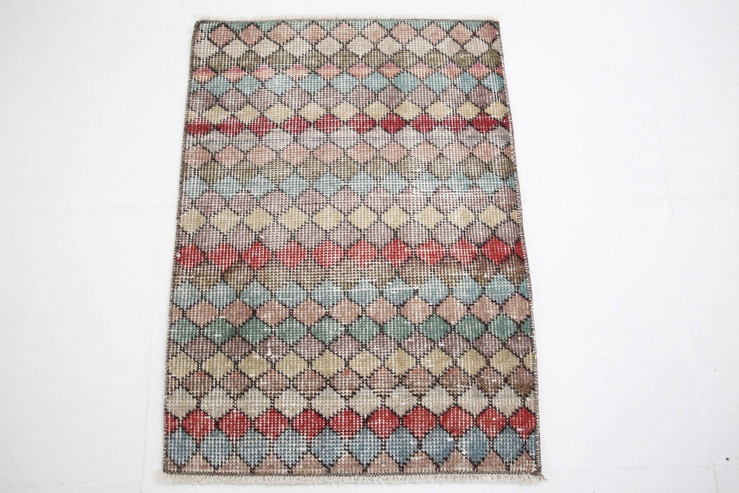1' x 2' Multi Color Turkish Vintage Runner Rug  |  RugReform
