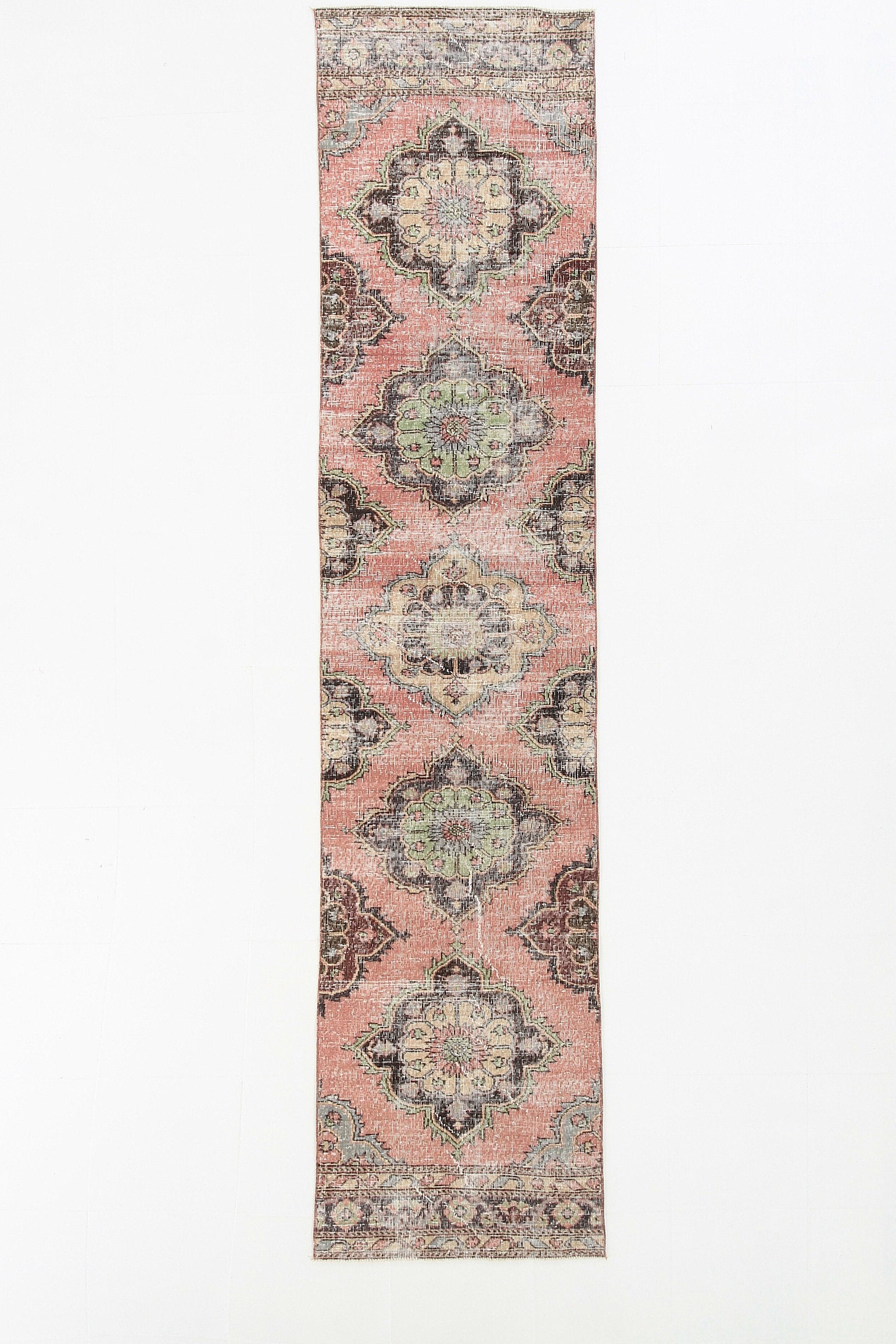 2' x 11' Pink Turkish Vintage Runner Rug  |  RugReform