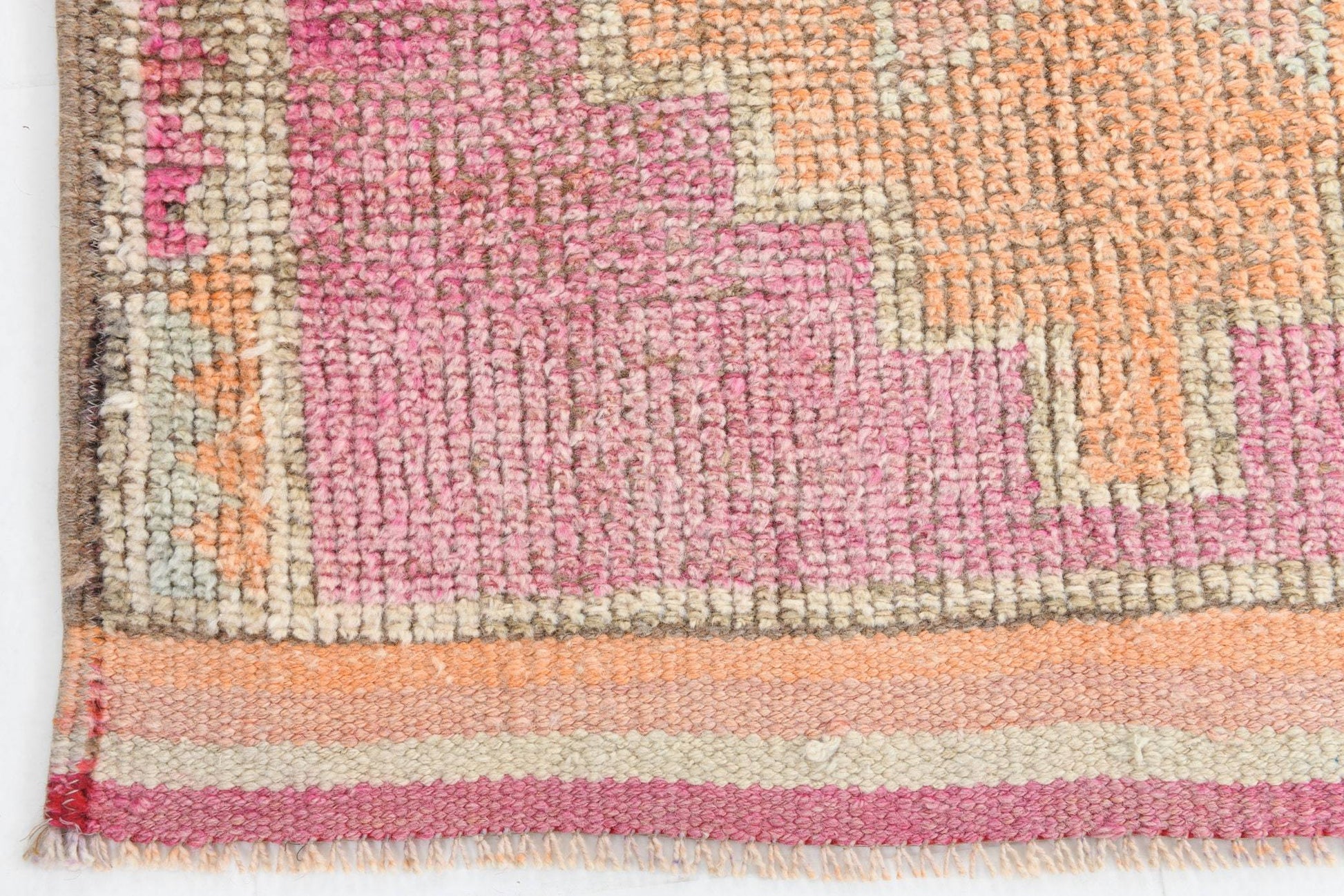 3' x 10' Pink Turkish Vintage Herki Rug  |  RugReform