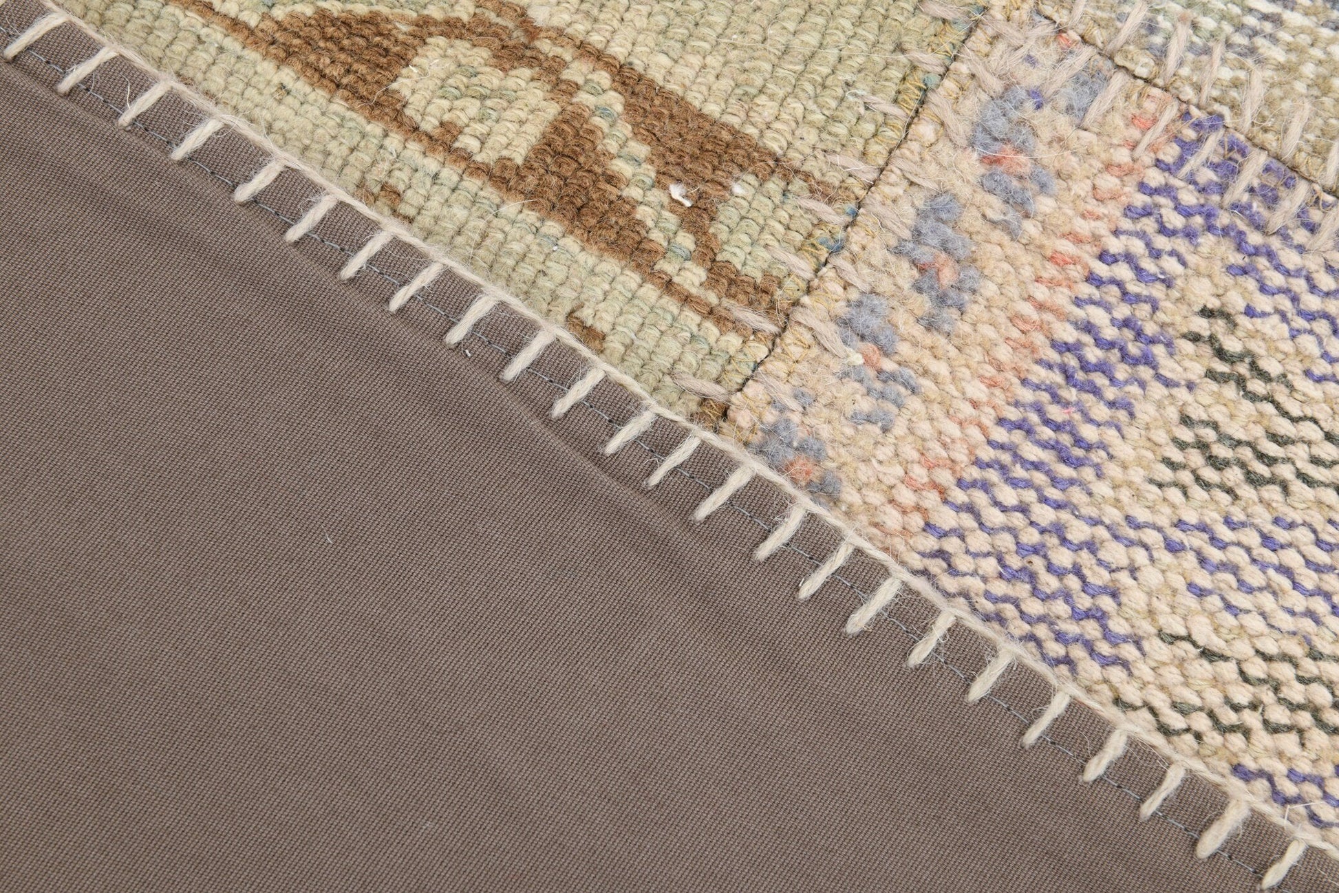 4' x 5' Tan-Ivory Turkish Vintage Patchwork Rug  |  RugReform