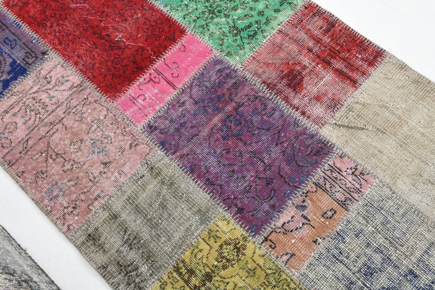 3' x 5' Multi Color Turkish Vintage Patchwork Rug  |  RugReform