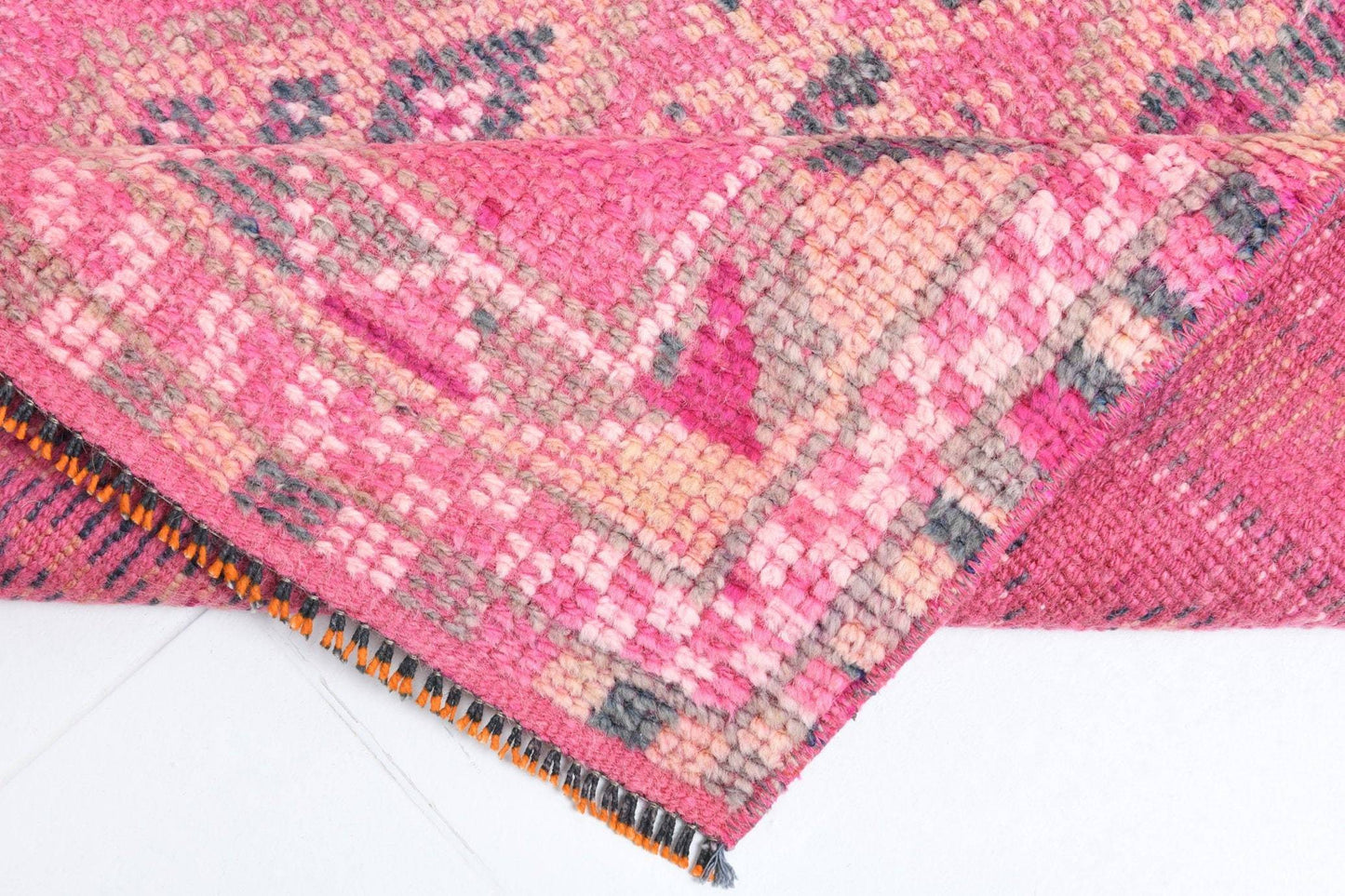 2' x 11' Pink Turkish Vintage Herki Rug  |  RugReform