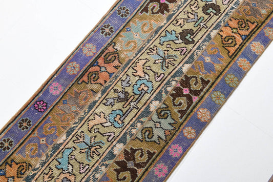 1' x 9' Multi Color Turkish Vintage Runner Rug  |  RugReform