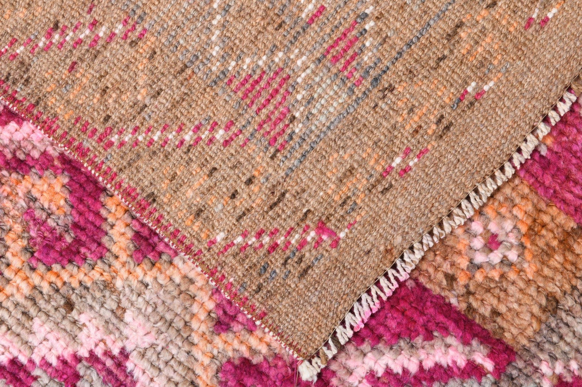 2' x 13' Pink Turkish Vintage Herki Rug  |  RugReform