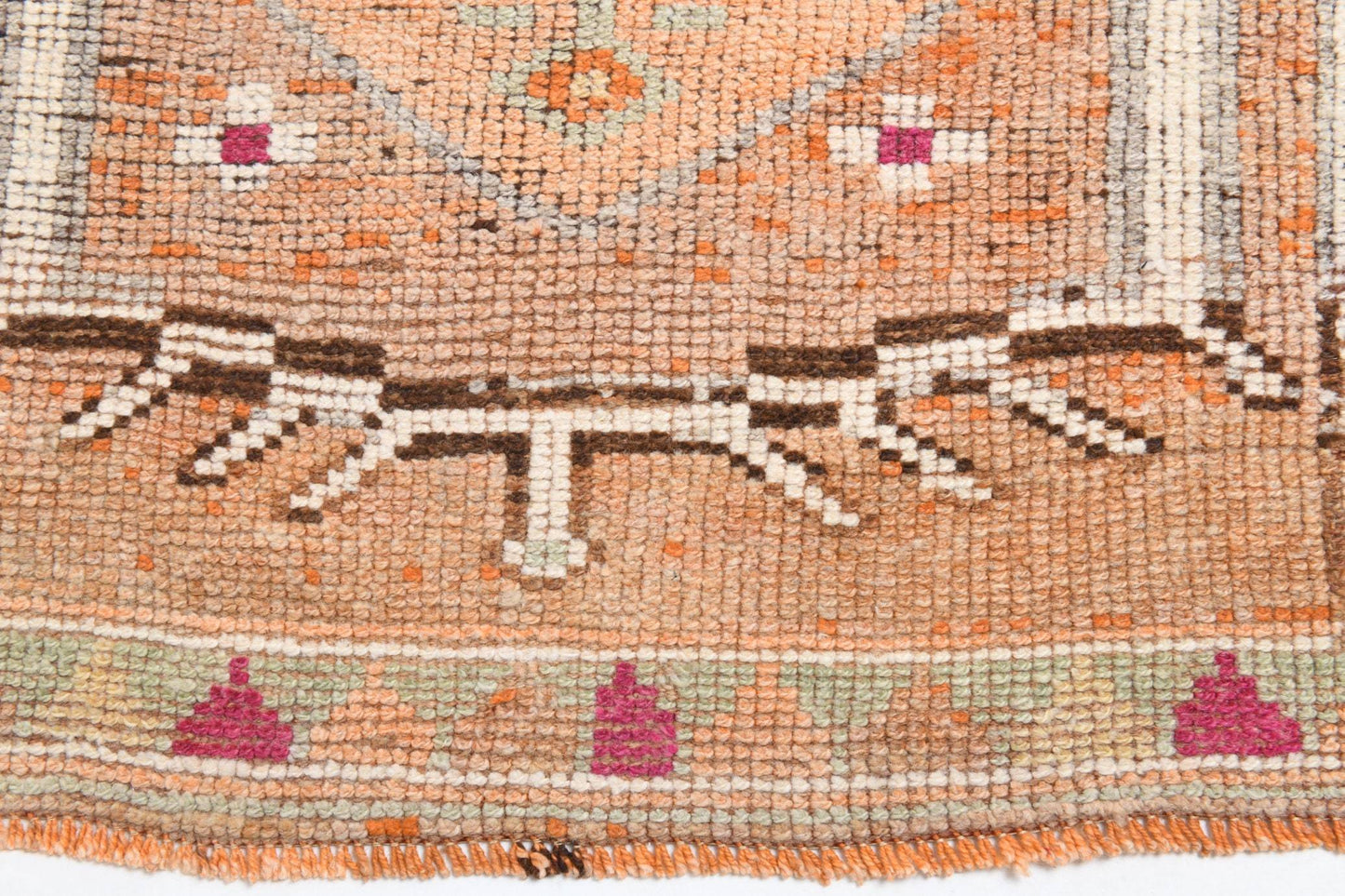 2' x 13' Tan-Ivory Turkish Vintage Herki Rug  |  RugReform