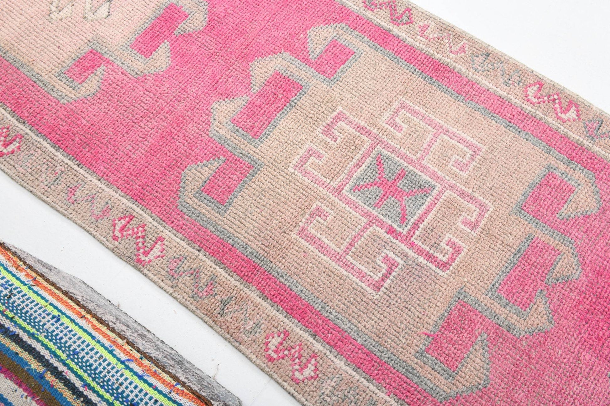 3' x 11' Pink Turkish Vintage Herki Rug  |  RugReform
