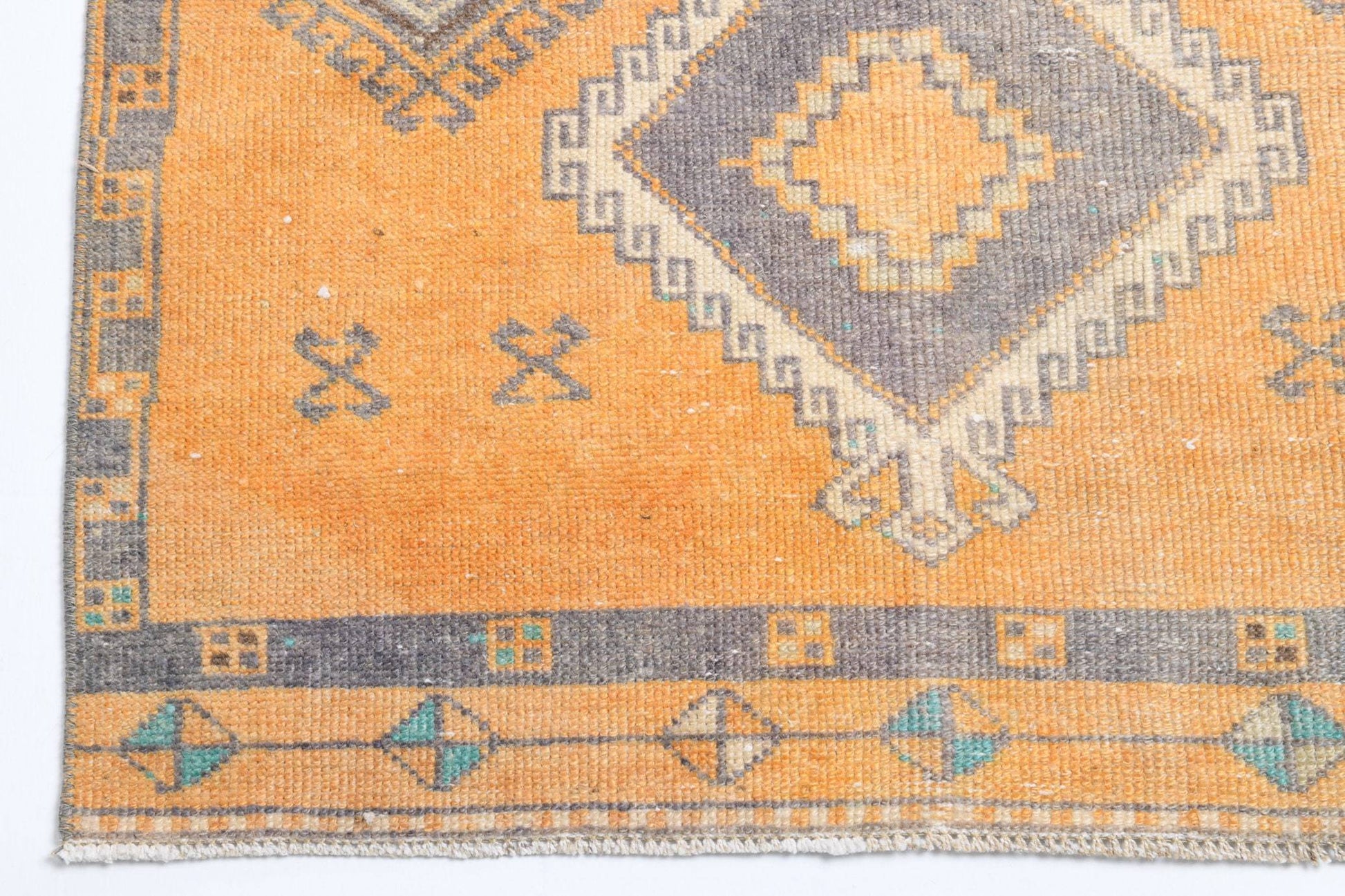 2' x 11' Tan-Ivory Turkish Vintage Rug  |  RugReform