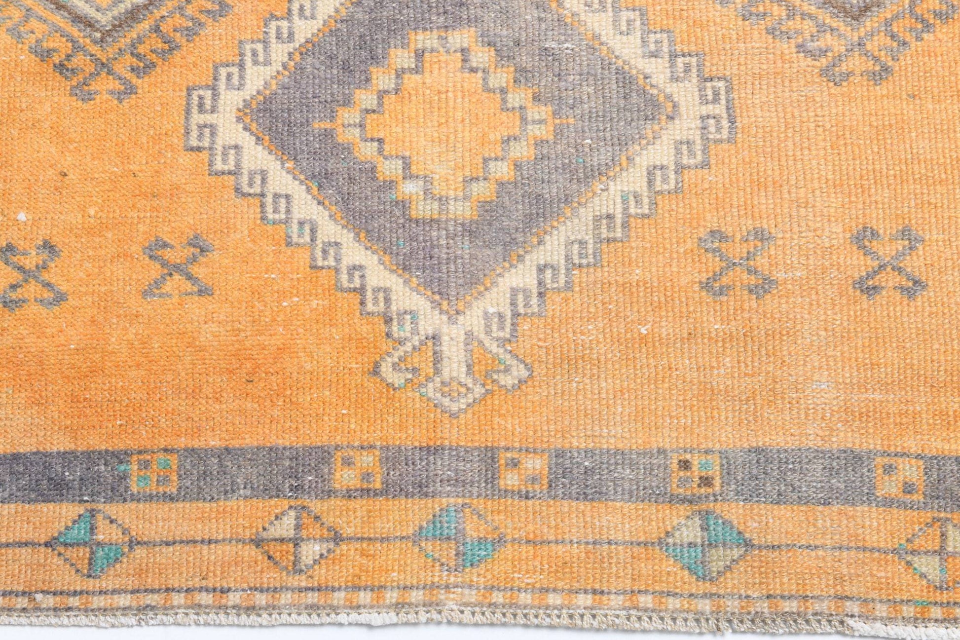2' x 11' Tan-Ivory Turkish Vintage Rug  |  RugReform