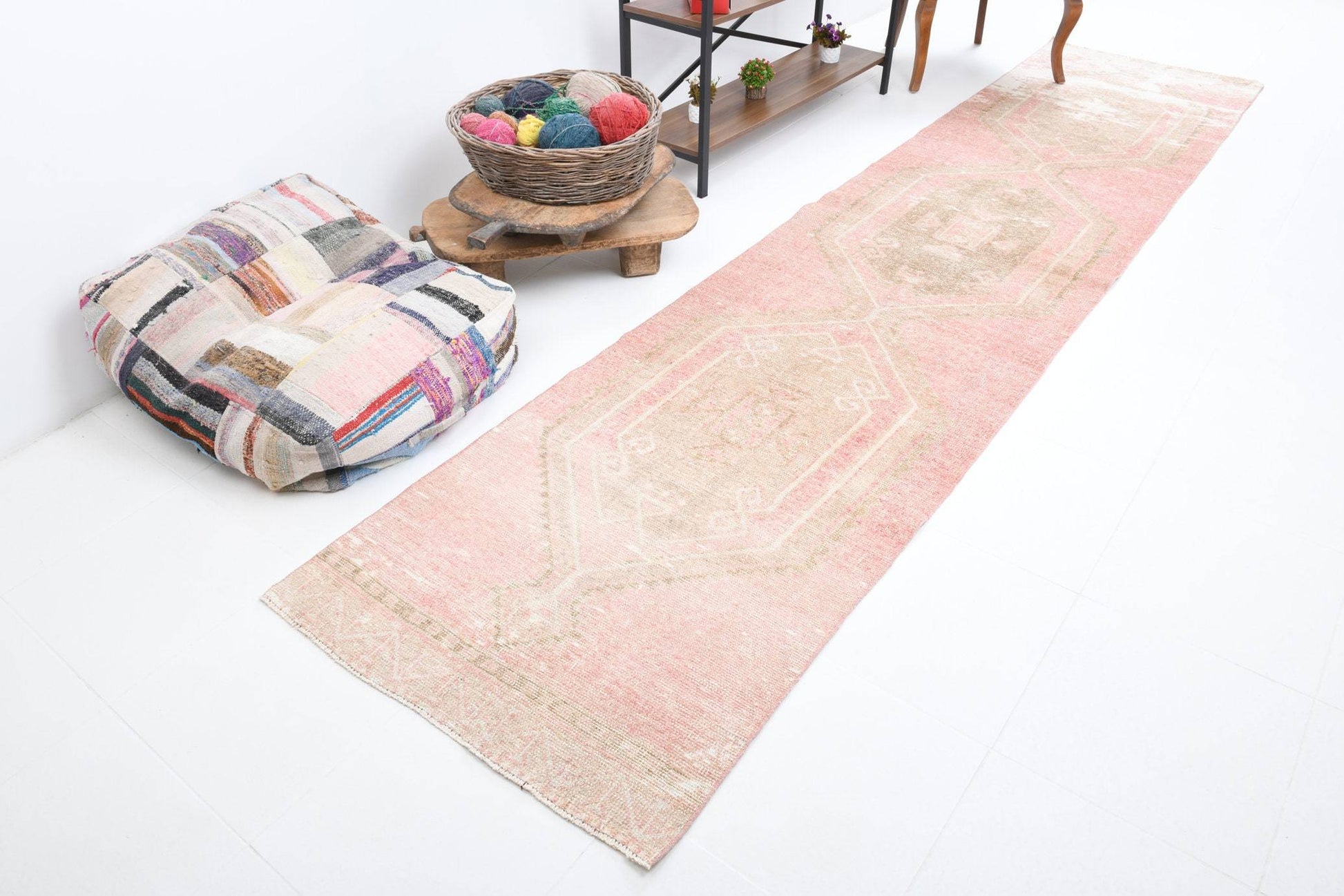 2' x 13' Pink Turkish Vintage Runner Rug  |  RugReform