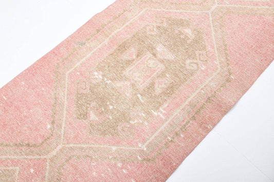 2' x 13' Pink Turkish Vintage Runner Rug  |  RugReform