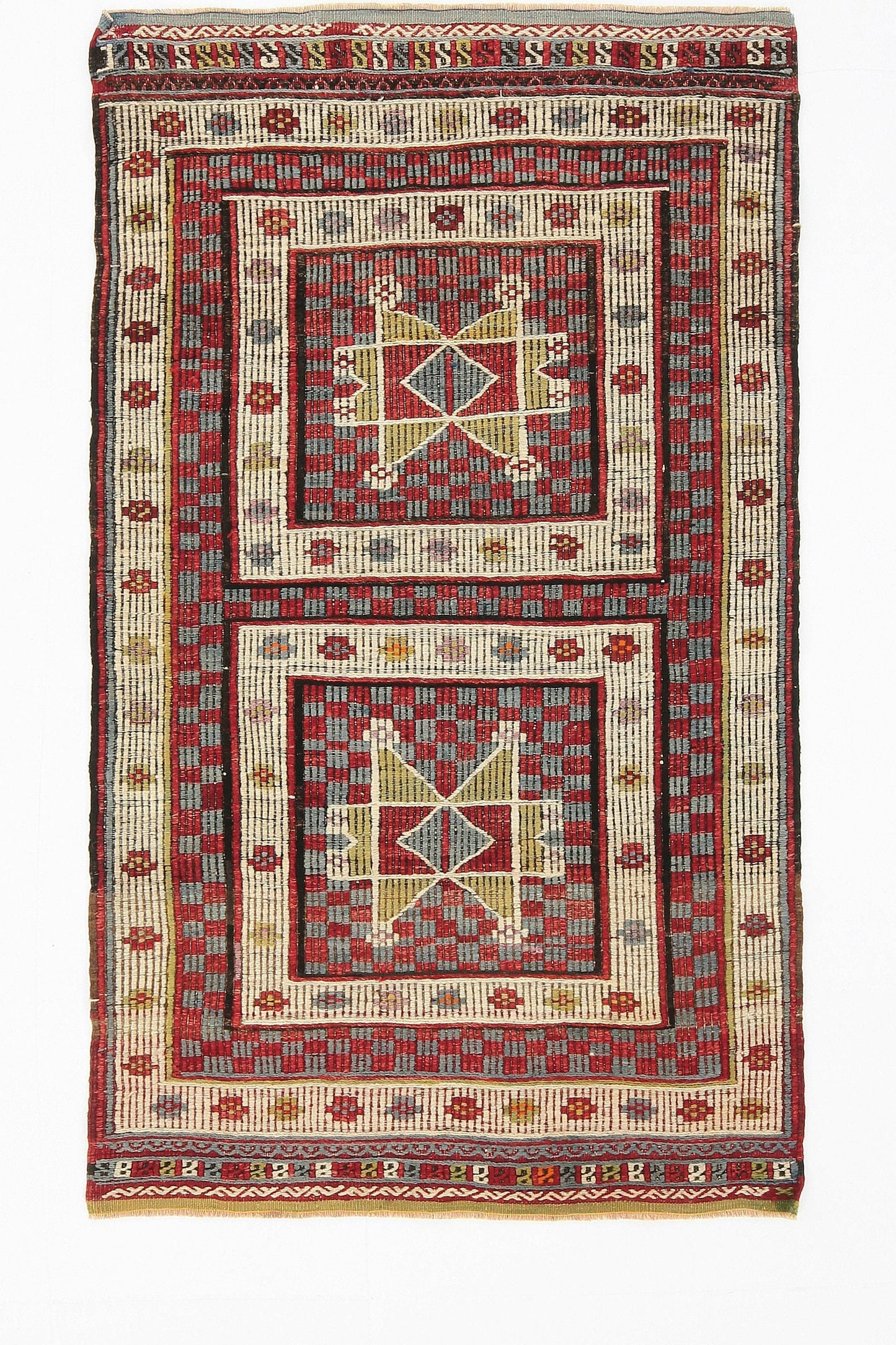3' x 5' Multi Color Turkish Kilim Old Rug  |  RugReform