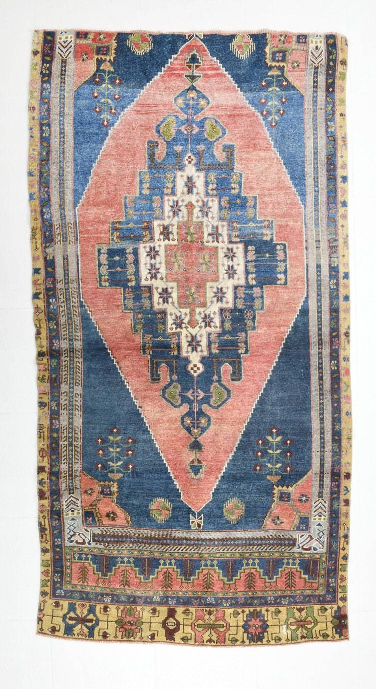 3' x 7' Blue Turkish Vintage Rug  |  RugReform